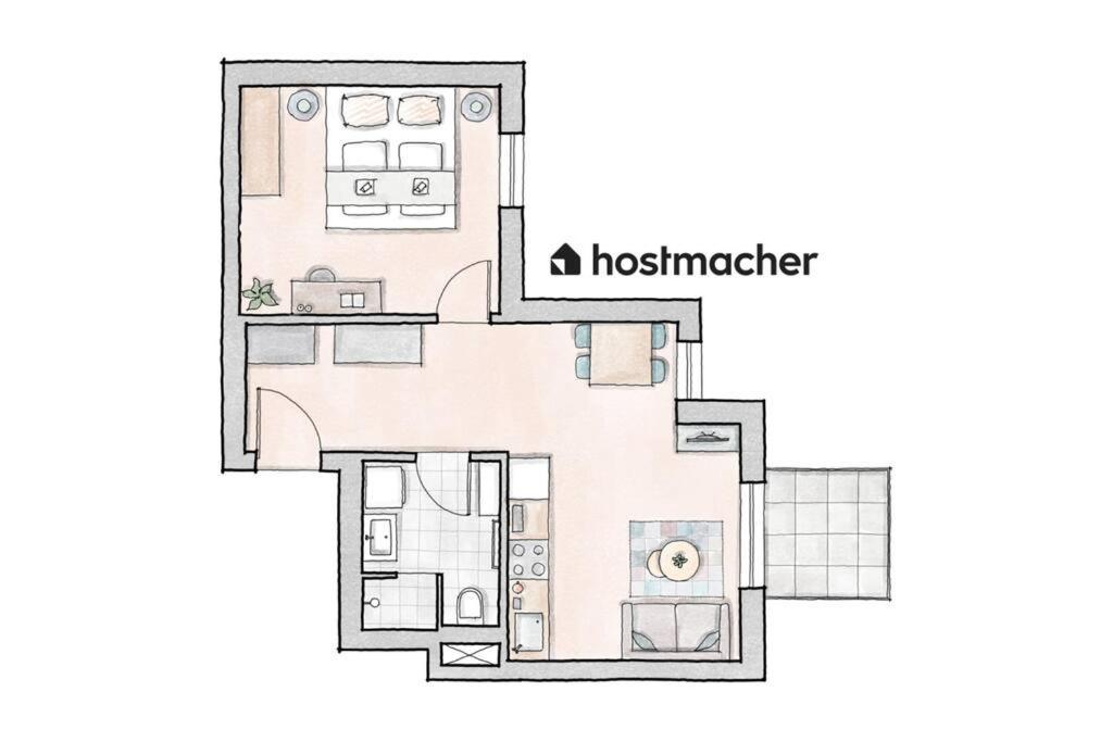 Hm • Sleek 1Br Home With Balcony Wiedeń Zewnętrze zdjęcie